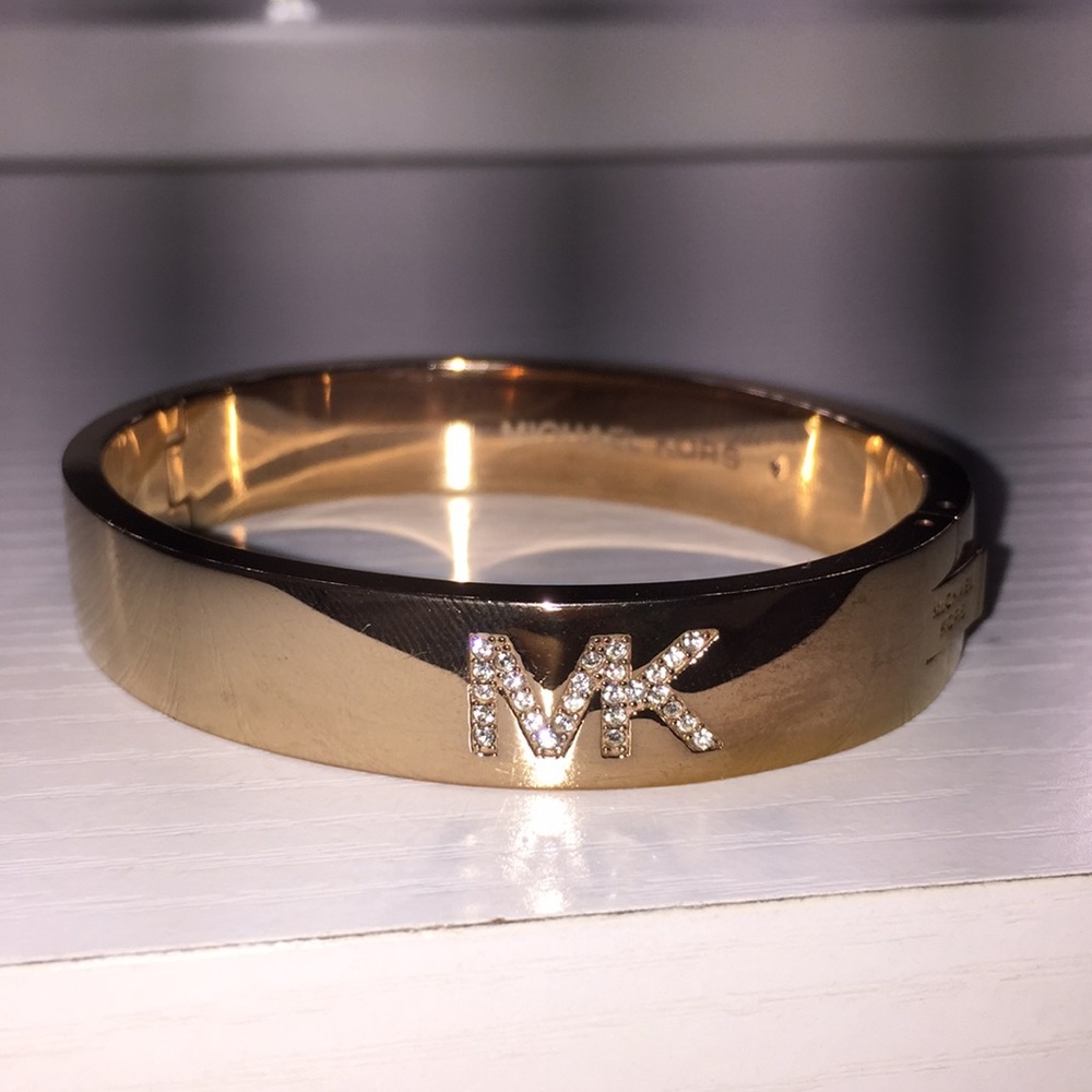 Michael Kors MK Pave Logo Bangle Bracelet